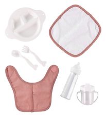MaMaMeMo Doll Eating Doll Dinner Set In Bag - Corduroy - Pink