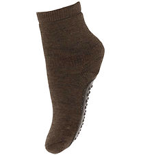 MP Socks - Wool - Anti-Slip - Brown Melange