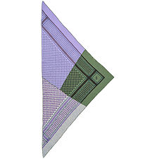 Lala Berlin Scarf - 162x85 cm - Triangle Trinity Patchwork -