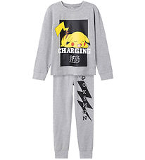 Name It Pyjama Set - NkmOlus Pokémon - Grey Melange