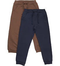Minymo Sweatpants - 2-Pack - Dark Navy/Brown