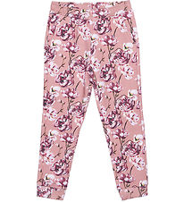 Minymo Trousers - Ash Rose w. Flowers