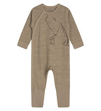 Hust and Claire Jumpsuit - Wool/Bamboo - Moodi - Biscuit Melange