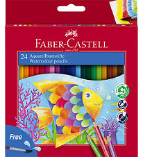 Faber-Castell Colouring Pencils - Watercolour - 24 pcs + 1 Brush