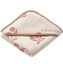 Liewood Hooded Towel - 70x70 cm - Alba - Peach/Sea Shell