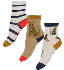 Liewood Socks - Silas - 3-Pack - Leopard/Sandy