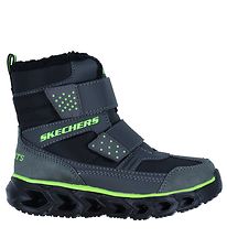 Skechers Winter Boots w. Light - Hypno- Flash 2.0 - Charcoal/Bla
